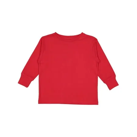 Rabbit Skins - Toddler Fine Jersey Long Sleeve Tee - 3302 - Red - Size: 5/6