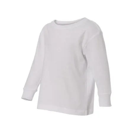 Rabbit Skins - Toddler Fine Jersey Long Sleeve Tee - 3302 - White - Size: 4T