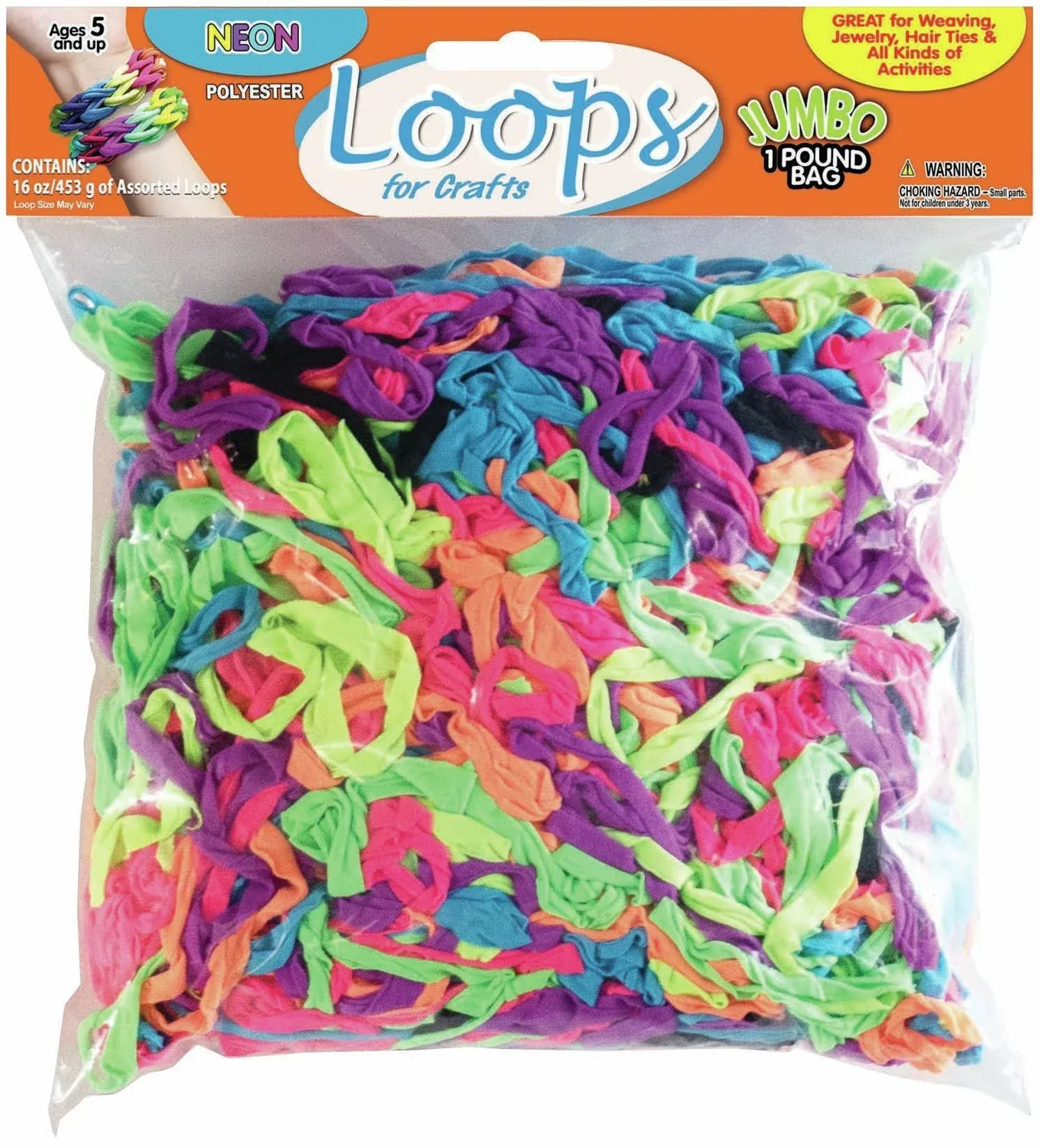 Pepperell Braiding Polyester Loops 16oz Neon