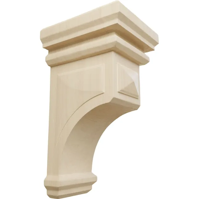 Ekena Millwork 6-in x 6.75-in x 12-in Unfinished Rubberwood Wood Paintable/Stainable Corbel Lowes.com