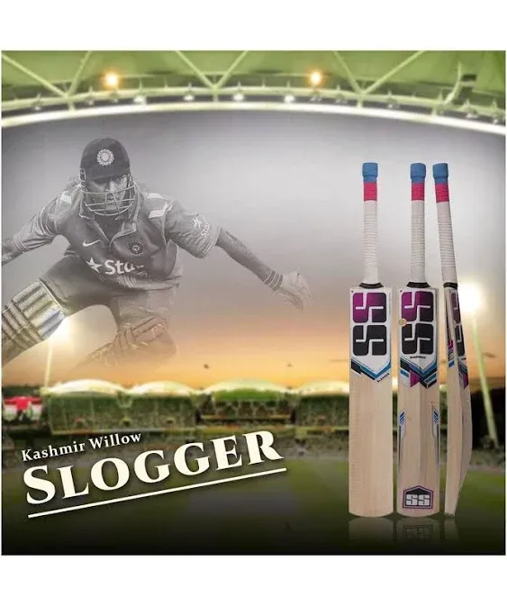 SS Slogger Kashmir Willow Cricket Bat with Bat Cover