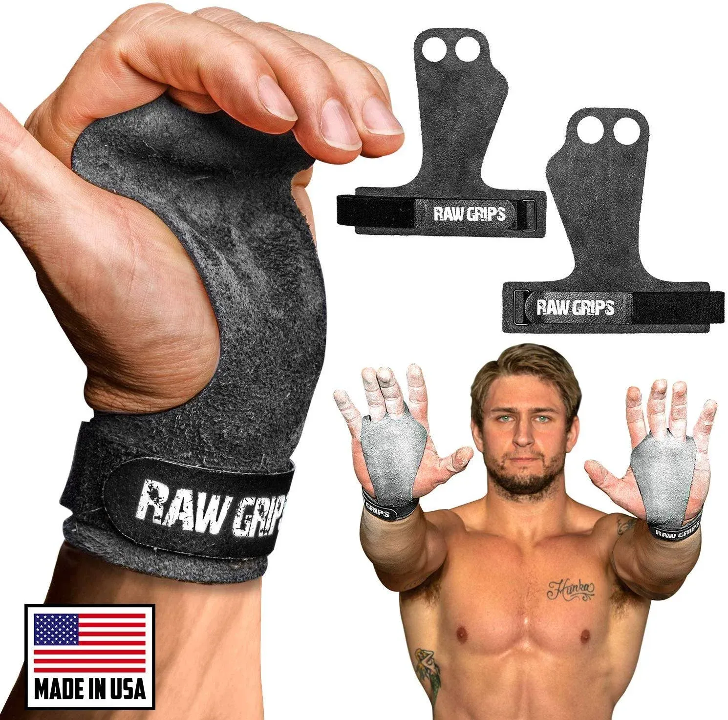 Raw Grips 3.0, Premium Leather Crossfit Gymnastic Grips