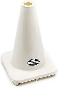 (Set of 10) 12" PVC Traffic Safety Cones, Plain - White