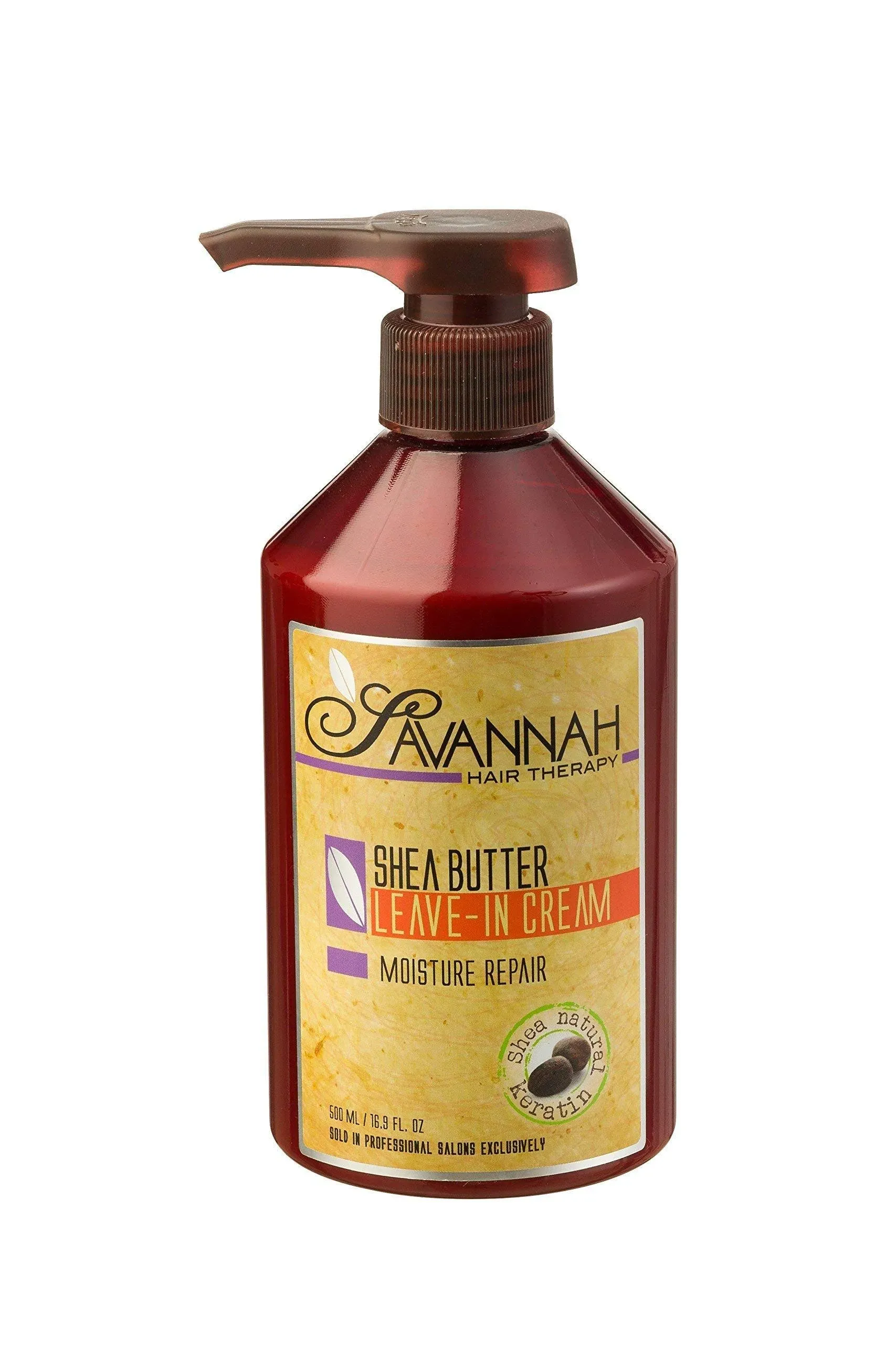 Savannah Hair Therapy Shea Butter Leave-In Cream Moisture Repair 16.9FL oz