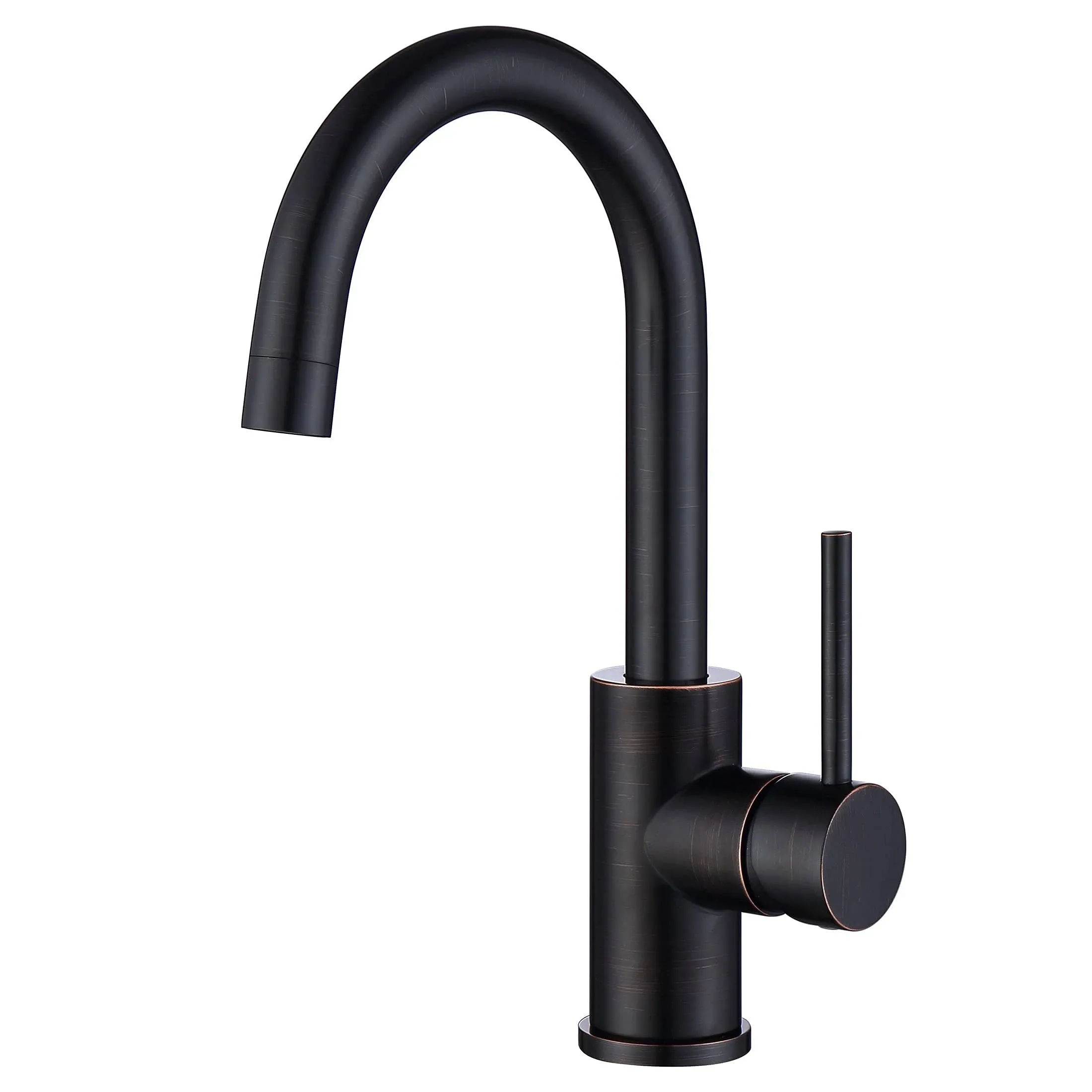 Oil Rubbed Bronze Bar Faucet Single Hole, WiPPhs ORB Wet Bar Faucets with Single Handle for Kitchen Sink and Mini Bar Deck Mounted