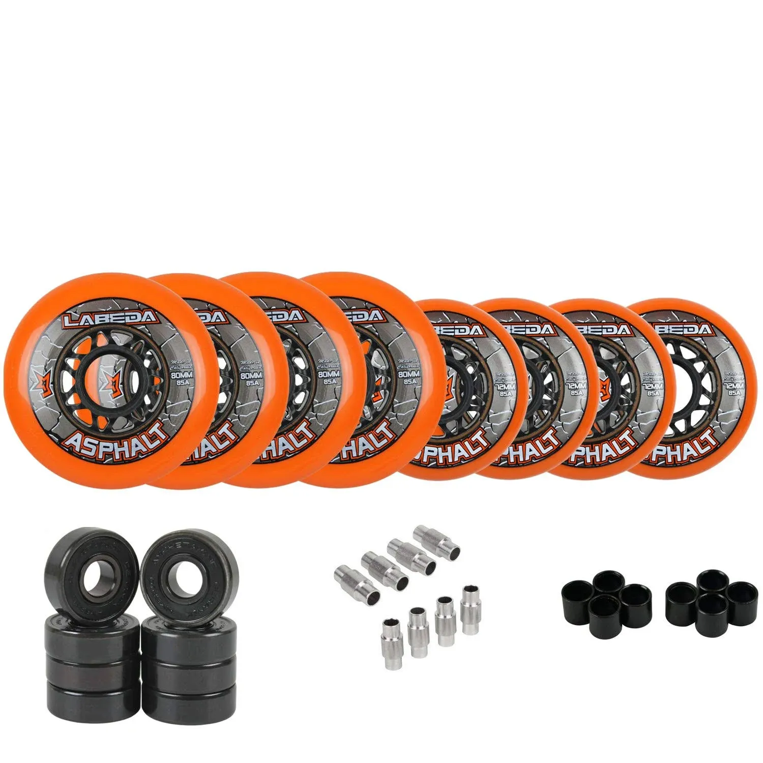 Labeda Gripper Asphalt Outdoor Inline Roller Hockey Wheels with Ceramic Bearings ...