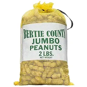 Bertie County Jumbo Raw Peanuts in Shell 2lb (Great for Boiling)