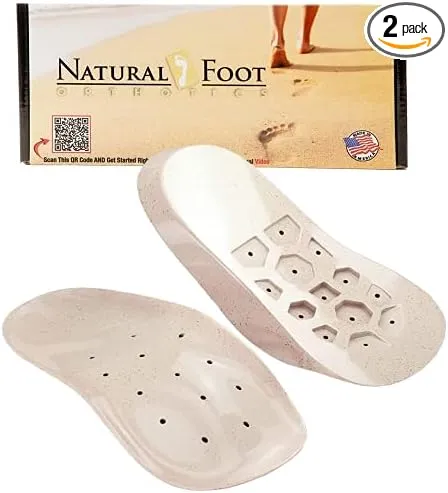 Natural Foot Orthotics Original Stabilizer Shoe Insoles for High to Medium Arch’s Plantar Fasciitis Relief