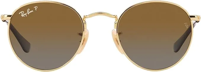 Ray-Ban Junior Round RJ9547S Sunglasses, Legend Gold / Dark Green / 44