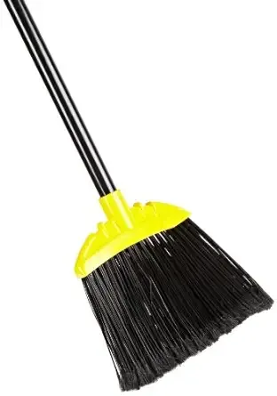 RUBBERMAID COMMERCIAL PRODUCTS Angle Broom,w/Metal Handle,Black