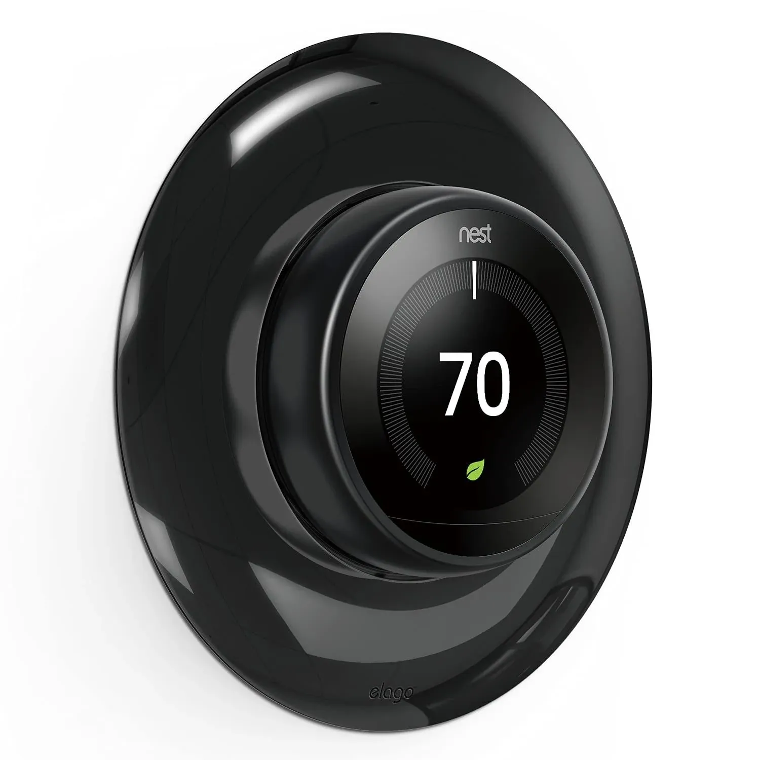 elago Wall Plate Cover Designed for Google Nest Learning Thermostat (Mirror Black) - Compatible with Nest Learning Thermostat 1st/2nd/3rd Generation [US Patent Registered]