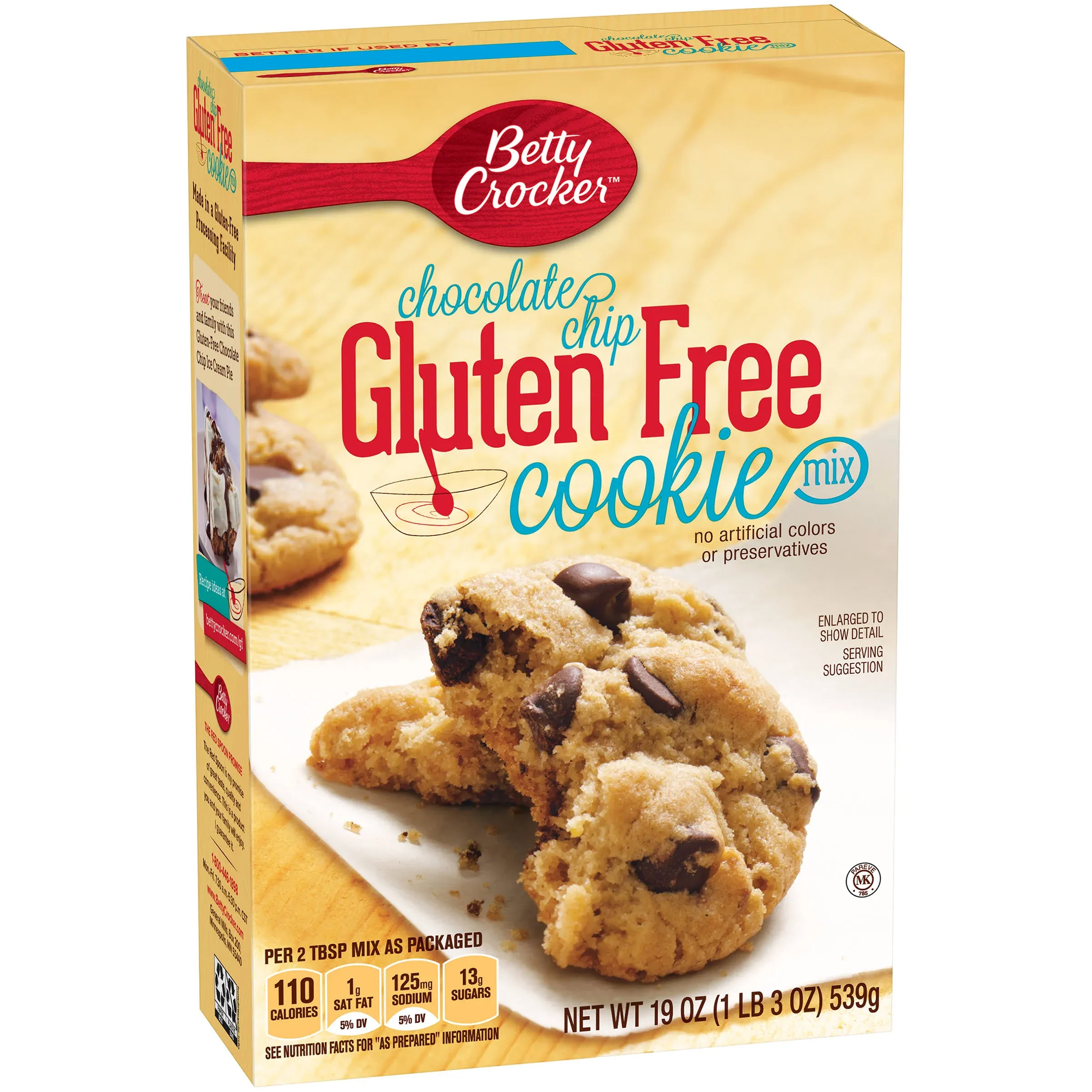 Betty Crocker Cookie Mix, Gluten Free, Chocolate Chip - 19 oz