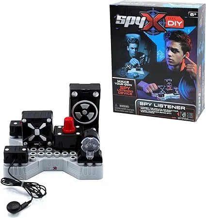 SpyX DIY Listener - Listen in On Secret Conversations! STEM Educational Science Kit to Make Your Own Real-Working Spy Listening Device. Do It Yourself Electronic Spy Toy Gadget