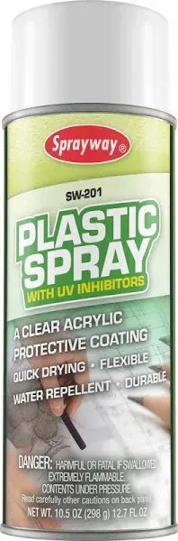 Sprayway Plastic Spray Clear Fixative, 10.5 oz. can, 1 Count