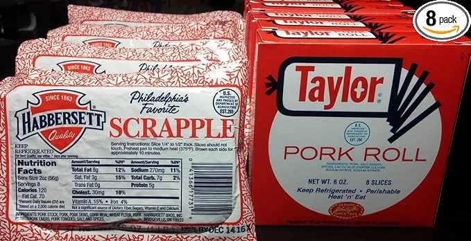 Taylor Pork Roll and Habbersett Scrapple (8 Pack)