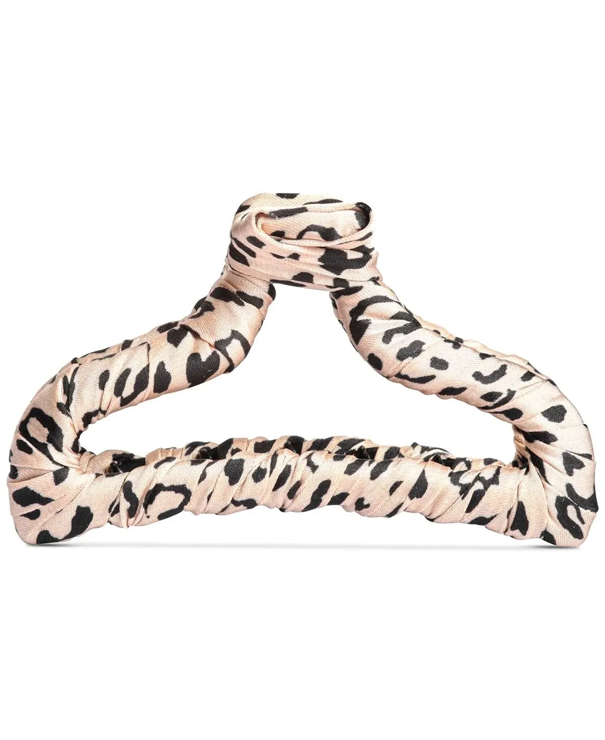 Satin Wrapped Hair Claw-Leopard