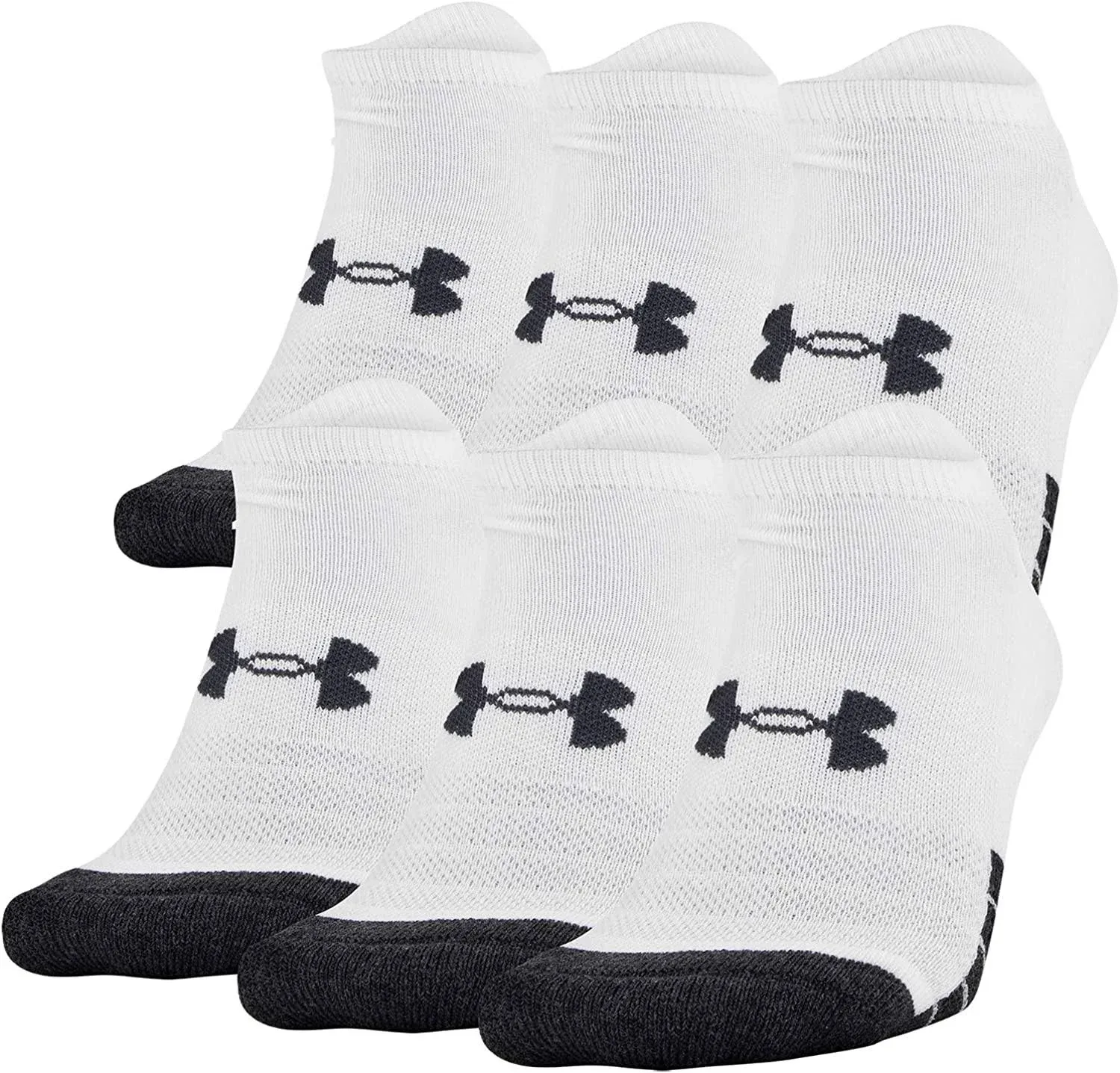 Under Armour Unisex UA Performance Tech No Show Socks 6-Pack