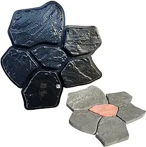 AUTUMN Flagstone Durable Mold for Concrete, DIY Flagstone Pavers, Concrete Mold, Cement Mold, Paver Mold, Garden Decor Mold, Pavers for Garden Walkway, Concrete Walkway Molds, Set of 6 Stones