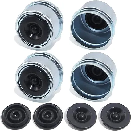 GREPSPUD 4pcs 1.98'' Trailer Hub Bearing Dust Caps, Trailer Axle Dust Cap Cup Wheel Center Grease Cover Caps