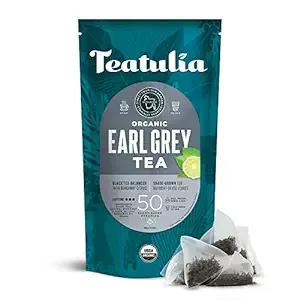 Teatulia WPP-EAGR-50, 8 oz Wrapped Organic Premium Earl Grey Tea (50/pk)