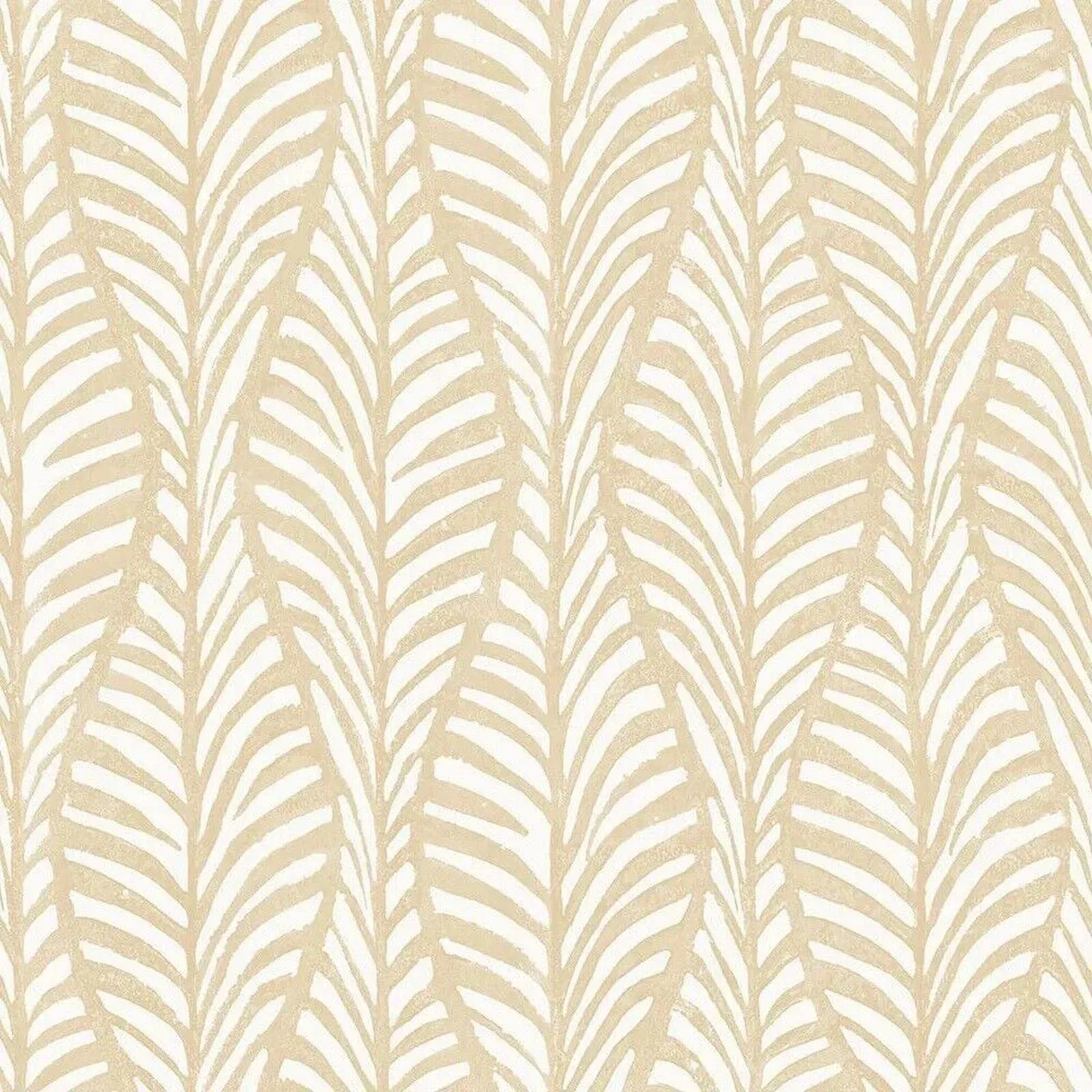 Block Print Leaves Sand Removable Peel and Stick Wallpaper, 28 Sq. ft.