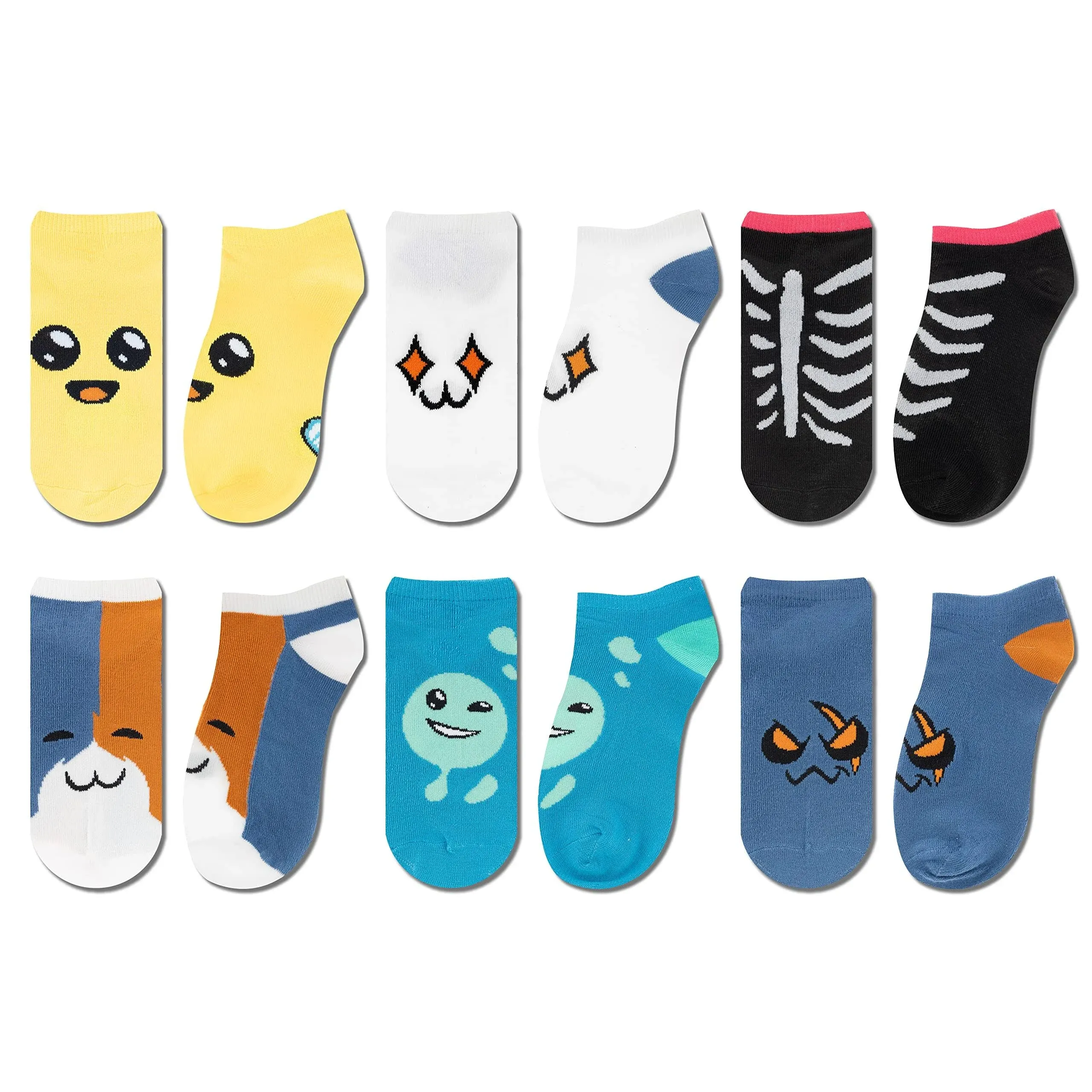 Fortnite Boys Socks, 6 Pack Kids Ankle Socks for Boys, Boys No Show Socks, Ankle ...