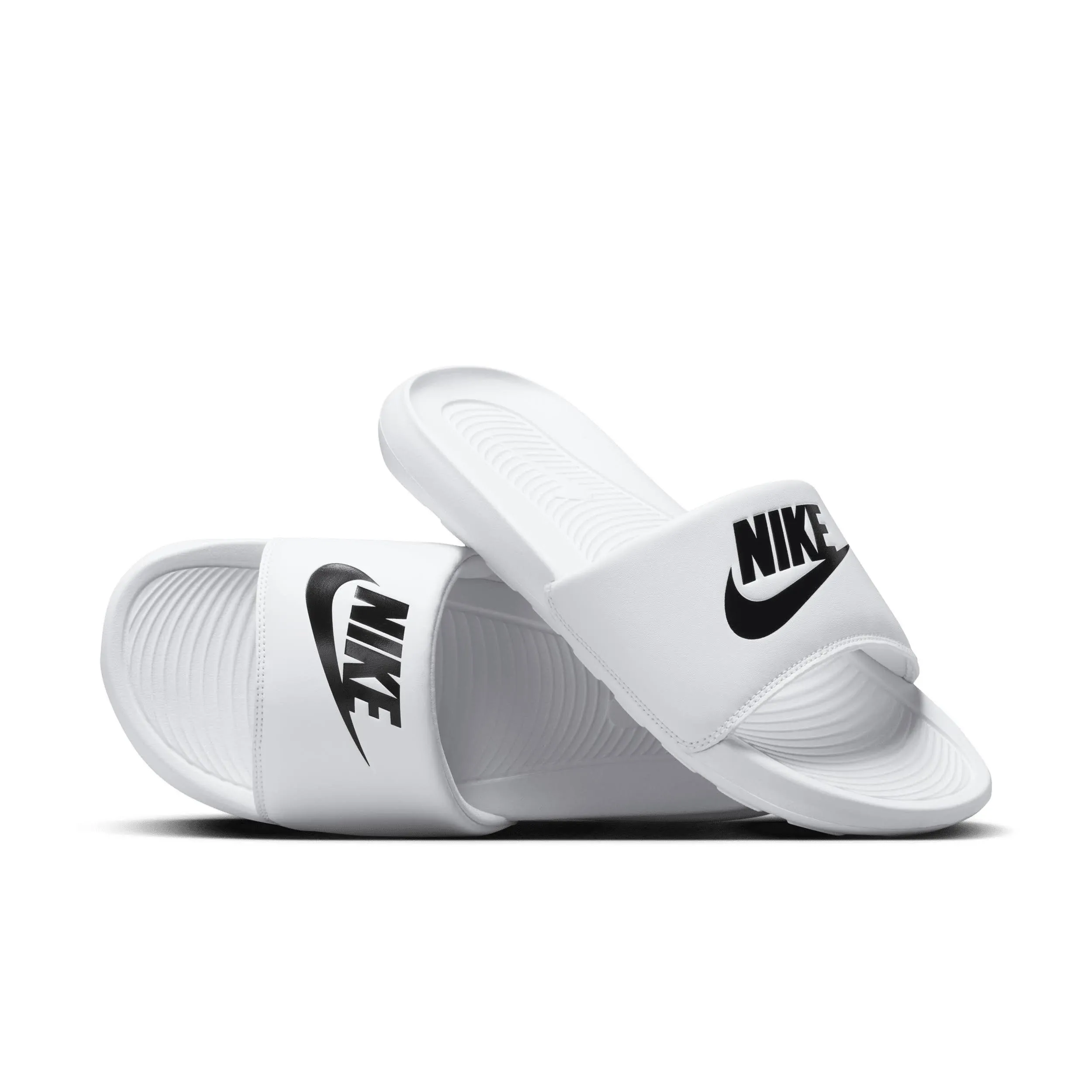 Men's Nike Victori One Slide (Black/White) 9