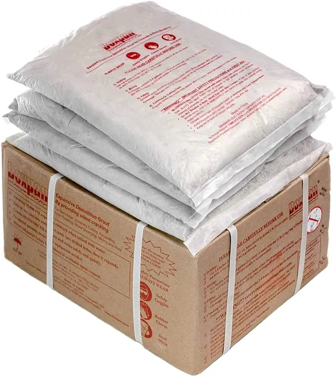 Dexpan Expansive Demolition Grout 44 lb. Type 1 77F-104F Concrete Rock Breaking