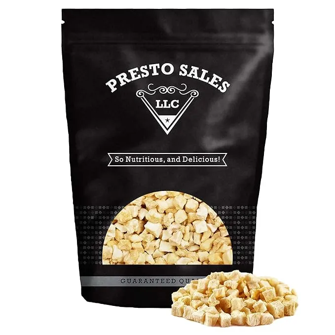 Presto Sales Dried Apple Cubes, 16 oz , All Natural Dried Fruit Snack , Vegan ...