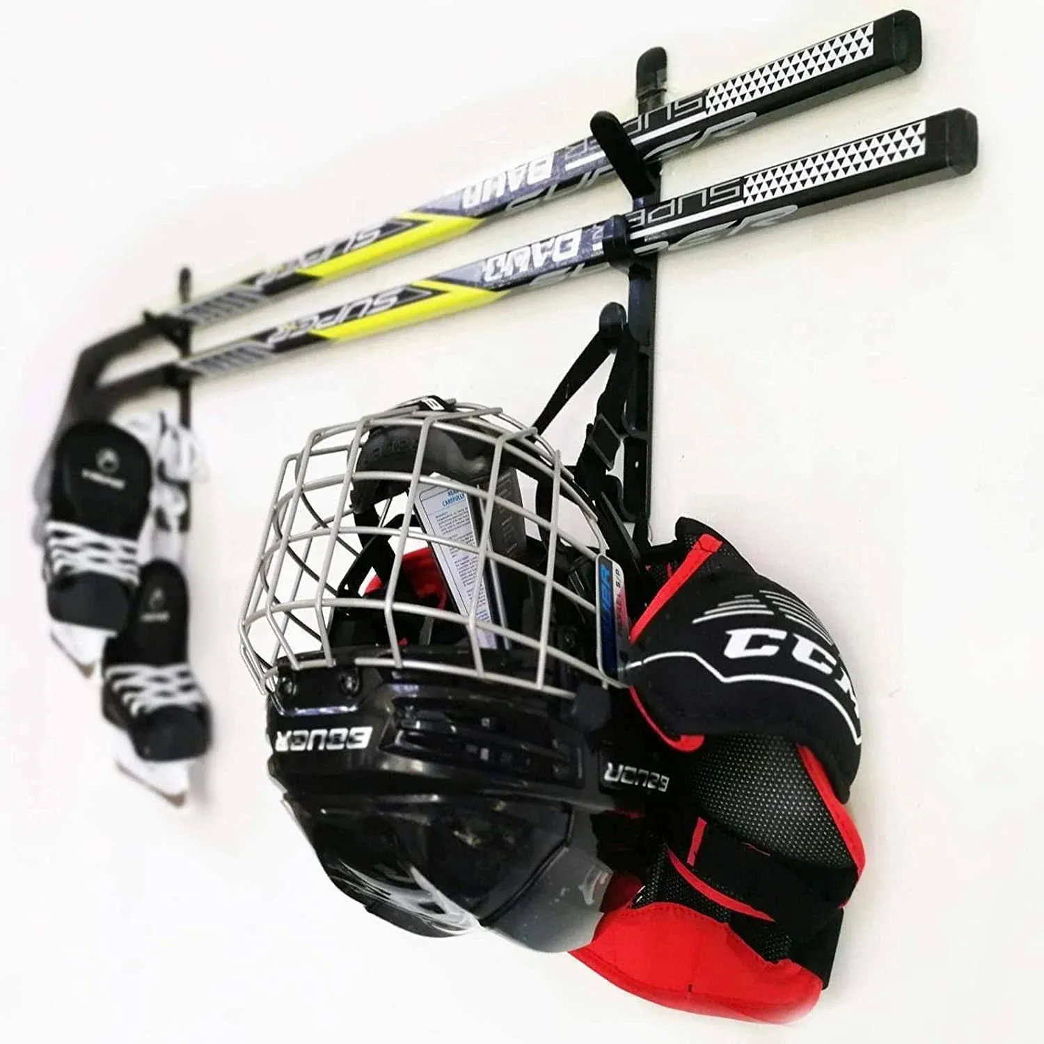 AUXPhome Hockey Stick Rack Wall Storage Hockey Stick Display Holder/Hanger - Hang ...