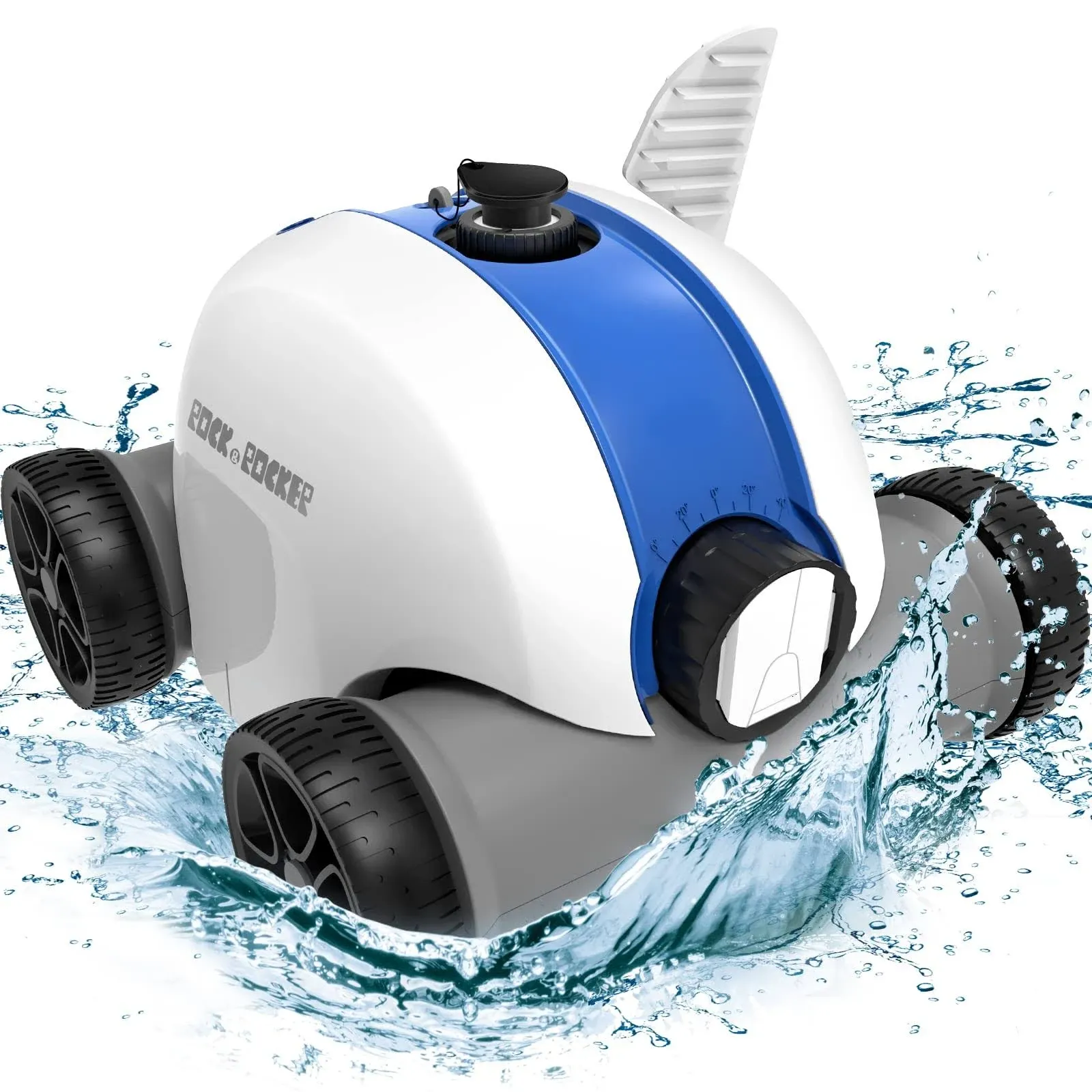 Cordless Robotic Pool Cleaner, Automatic Pool Vacuum with 60-90 Mins Working Time, Rechargeable Battery, IPX8 Waterproof for Above/In-Ground Swimming Pools Up to 861 Sq Ft