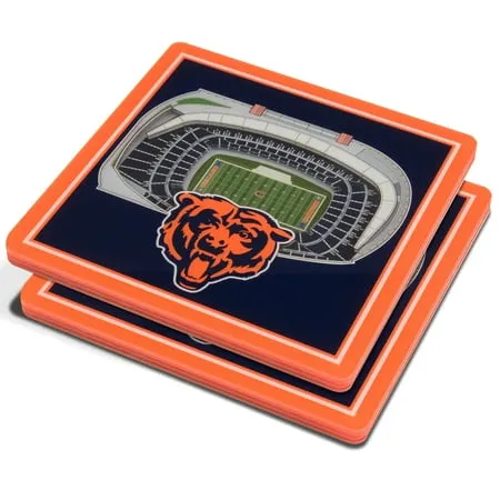 Youthefan Chicago Bears 3D StadiumView Coasters