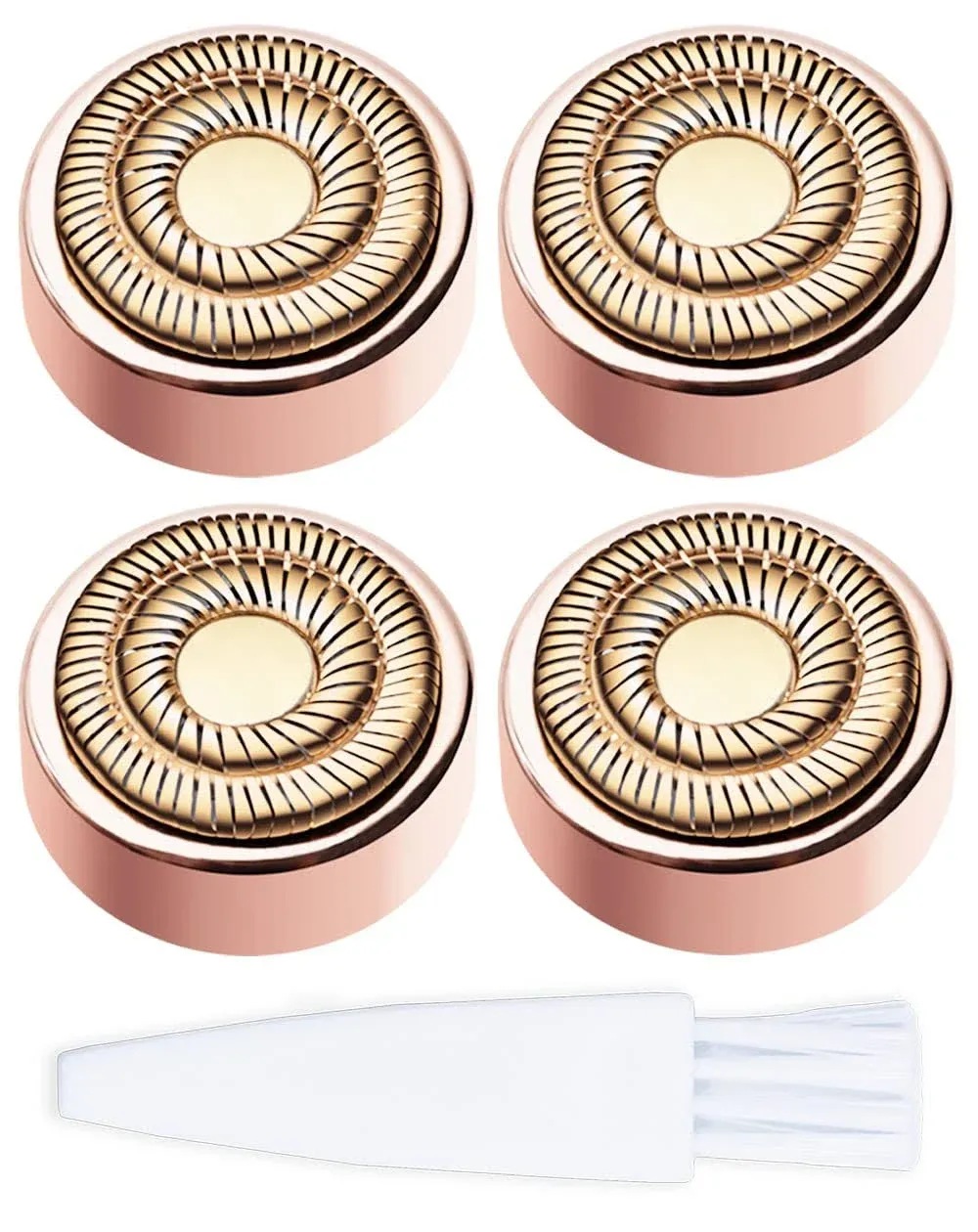 Replacement Heads for Finishing Touch Flawless Facial Hair Remover Shaver for Women, Gen 2, Rose Gold - Pack of 4