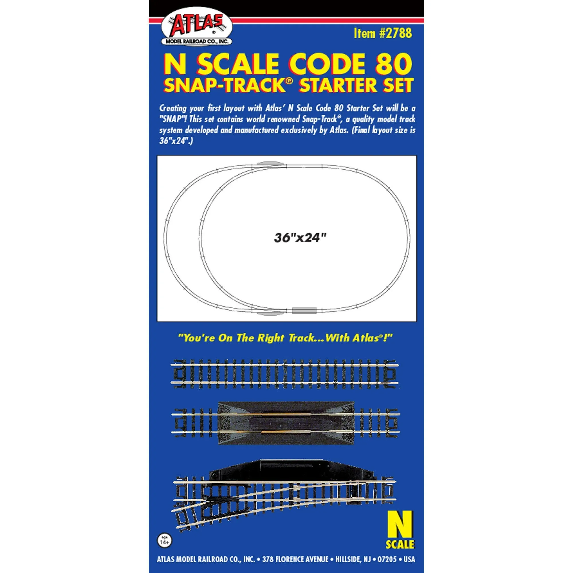 Atlas N Scale ~ New 2024 ~ Code 80 ~ Snap Track ~ Beginner Starter Set ~ 2788