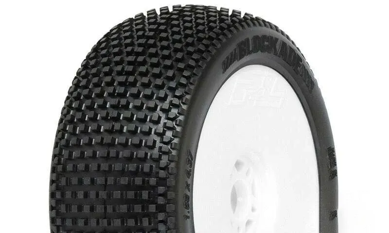 Pro-line Racing Blockade S3 18 Buggy MTD V2 White Wheels F/R PRO9039233 RC Tire