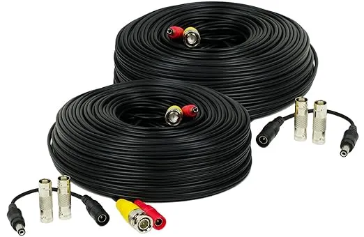 Amcrest 150 Foot BNC Coaxial Cable for CCTV Security HDCVI Camera Systems 2-PACK