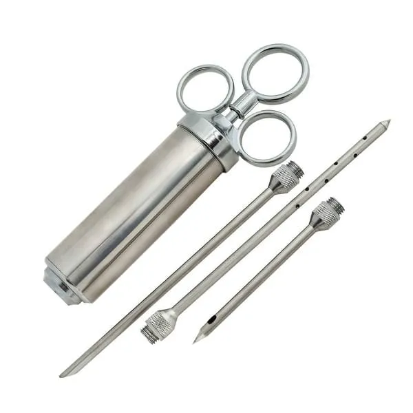 Heavy Duty Meat Injector Stainless Steel - 2 Oz Seasoning Injector - Marinade Injector Syringe Includes 3 Needles - Bed Bath & Beyond - 11611476