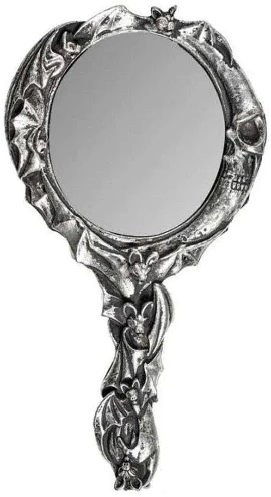 Alchemy Gothic Bat Moon Hand Mirror