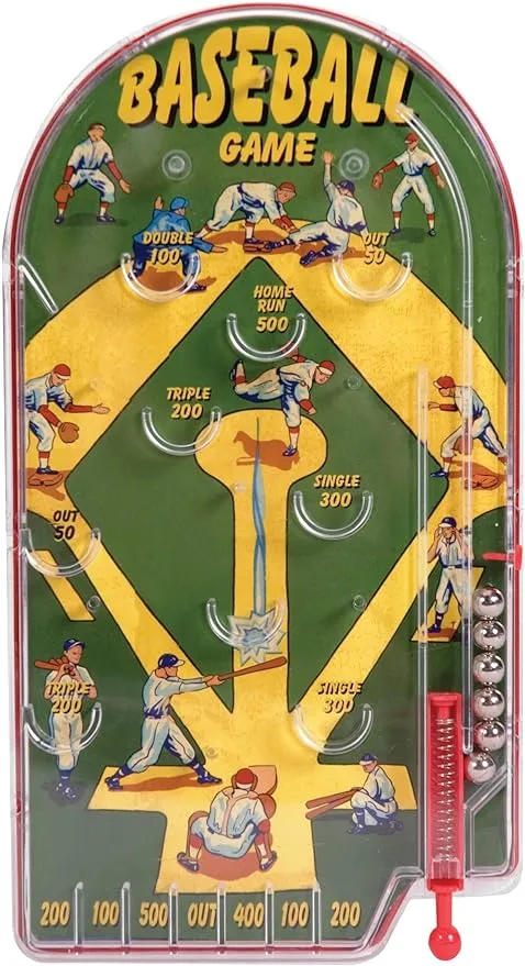 Schylling 2013 BASEBALL Home Run PINBALL GAME Table Top Game NEW