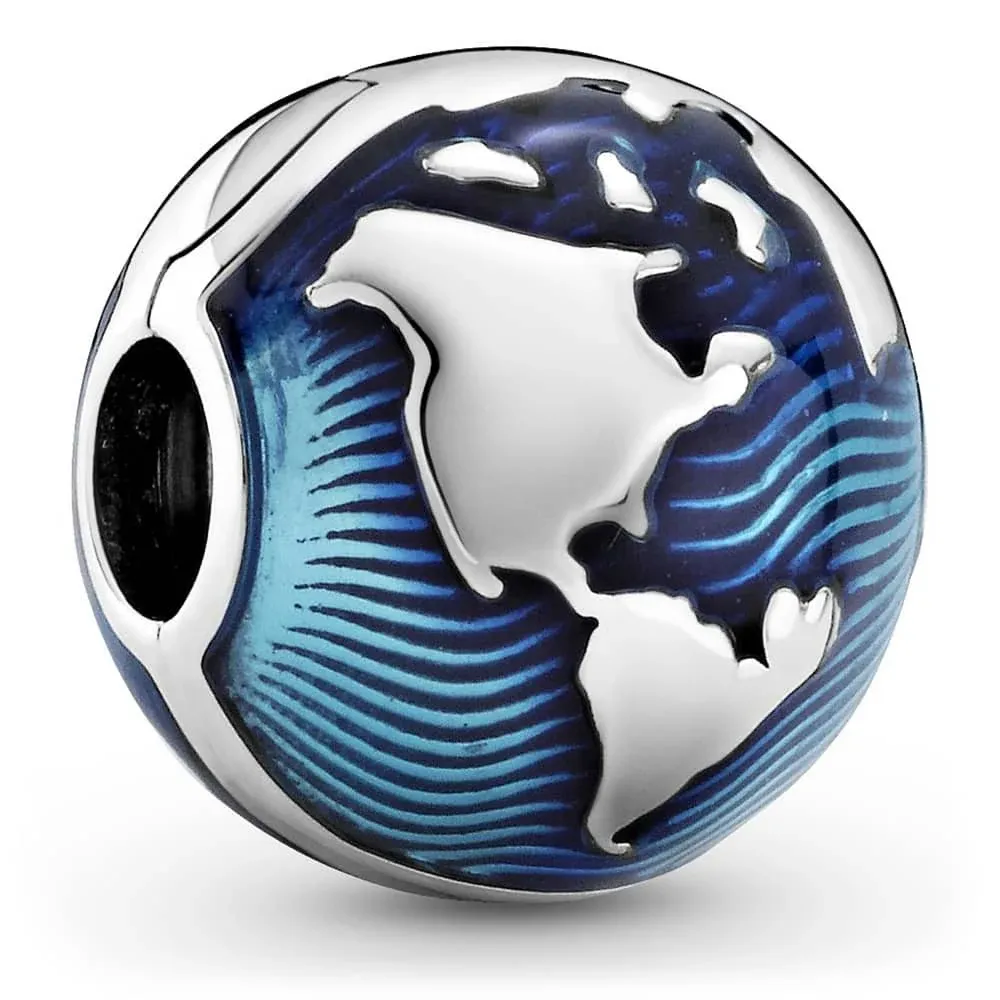 Pandora : Blue Globe Clip Charm