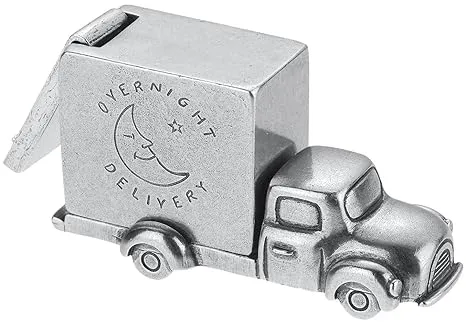 DANFORTH- Truck Tooth Fairy Box – Handcrafted Pewter Toothfairy Box For Boys and Girls – 1 ¼” Tall X 2 ¼” Wide – Made In USA