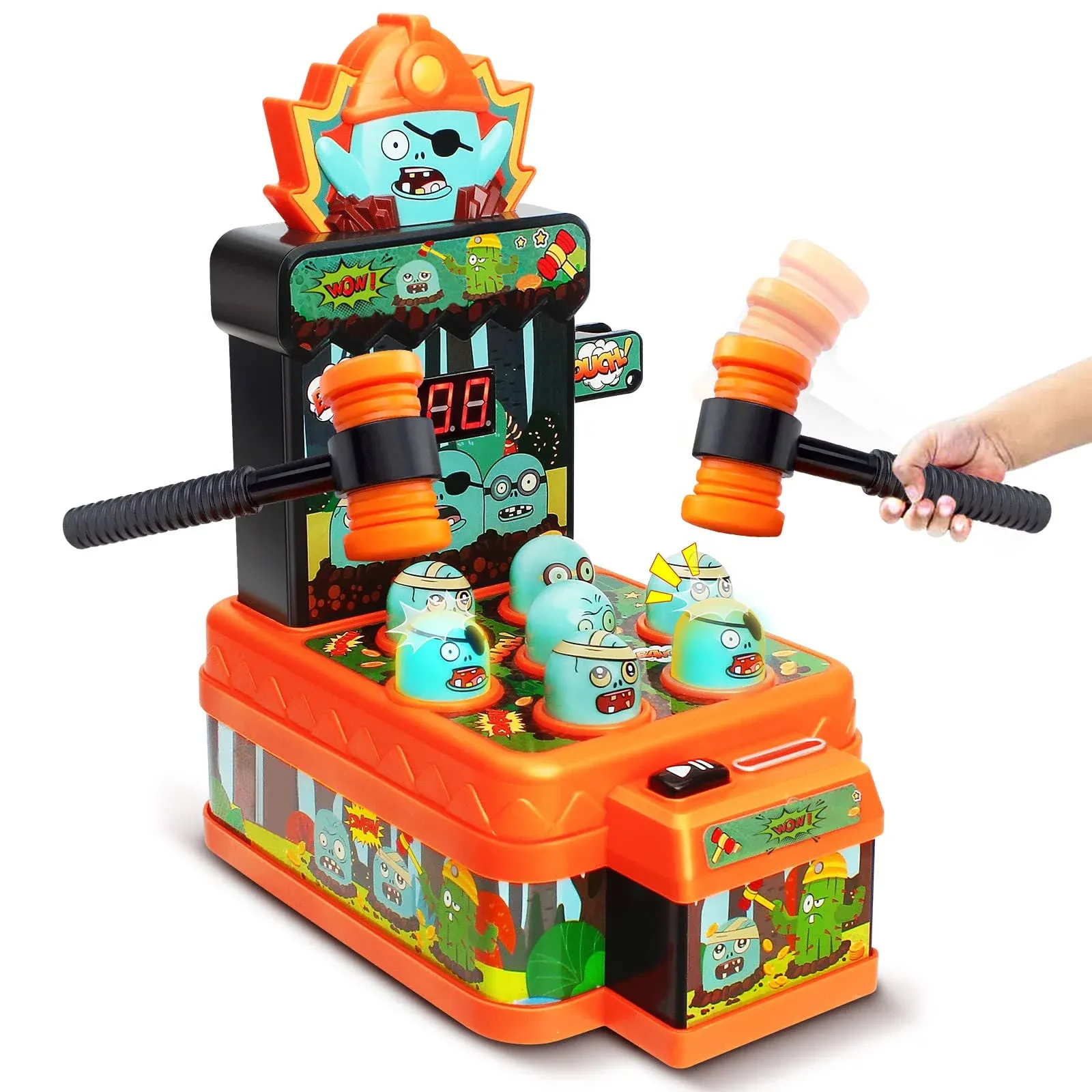 Whack A Zombie Game Hammering Pounding Toy Sound Lights Toddler<wbr/>s Kids Xmas Gift