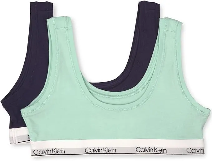 Calvin Klein Girls' Cotton Crop Cami Bralette 3 Pack