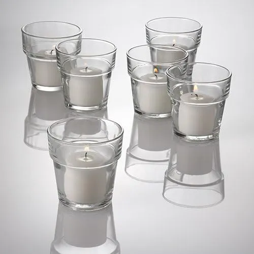 Eastland Flower Pot Votive Candle Holder Clear Set of 12