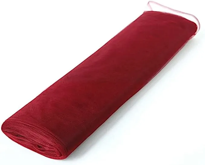 Balsacircle 54" x 120 Feet Extra Large Wedding Tulle Bolt Party Supplies - Burgundy