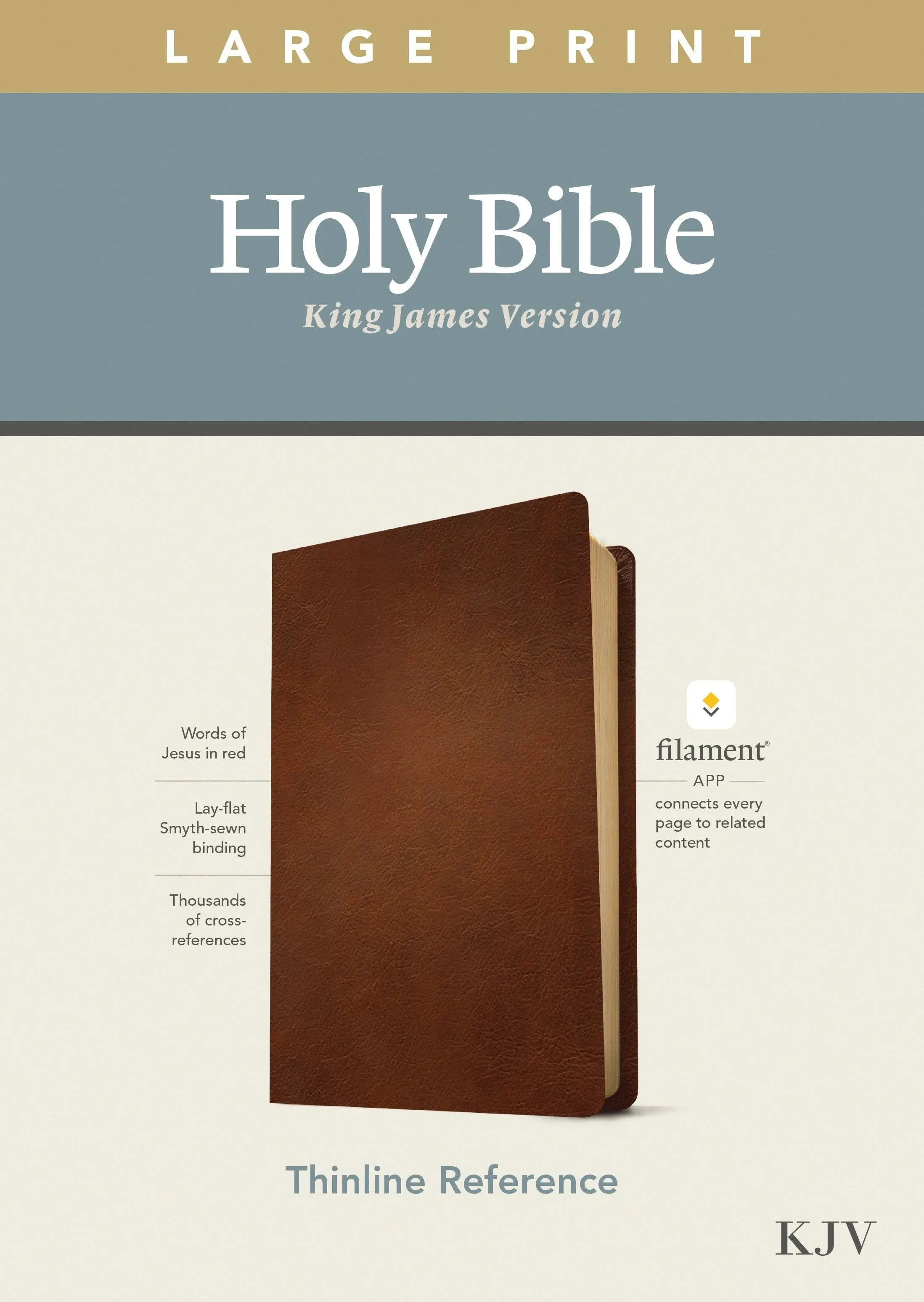 KJV Large Print Thinline Reference Bible, Filament Enabled Edition (Red Letter ...