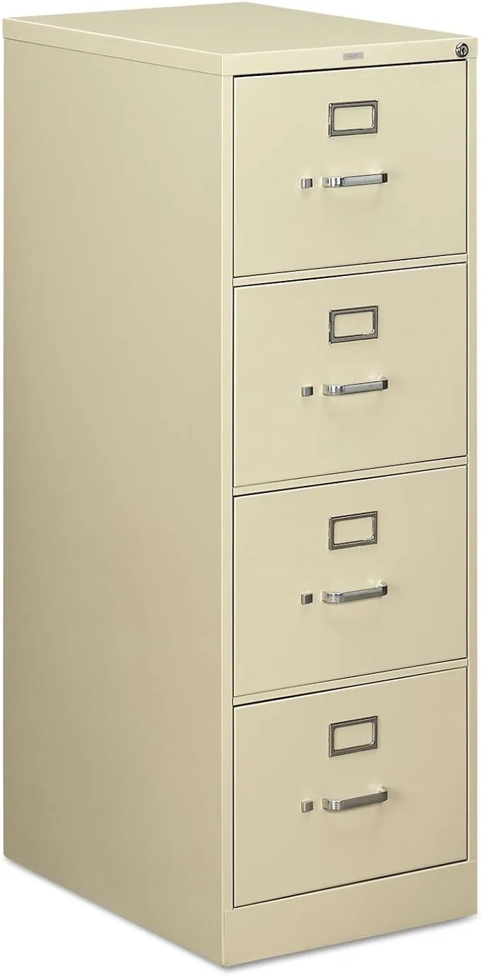 HON 510 Series 4-Drawer Full Suspension File Cabinet - Black - Letter