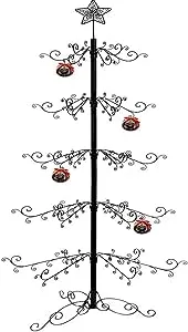 HOHIYA 84 Inch Wrought Iron Christmas Tree Ornament Display Stand