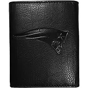 New England Patriots Embossed Leather Tri-fold Wallet