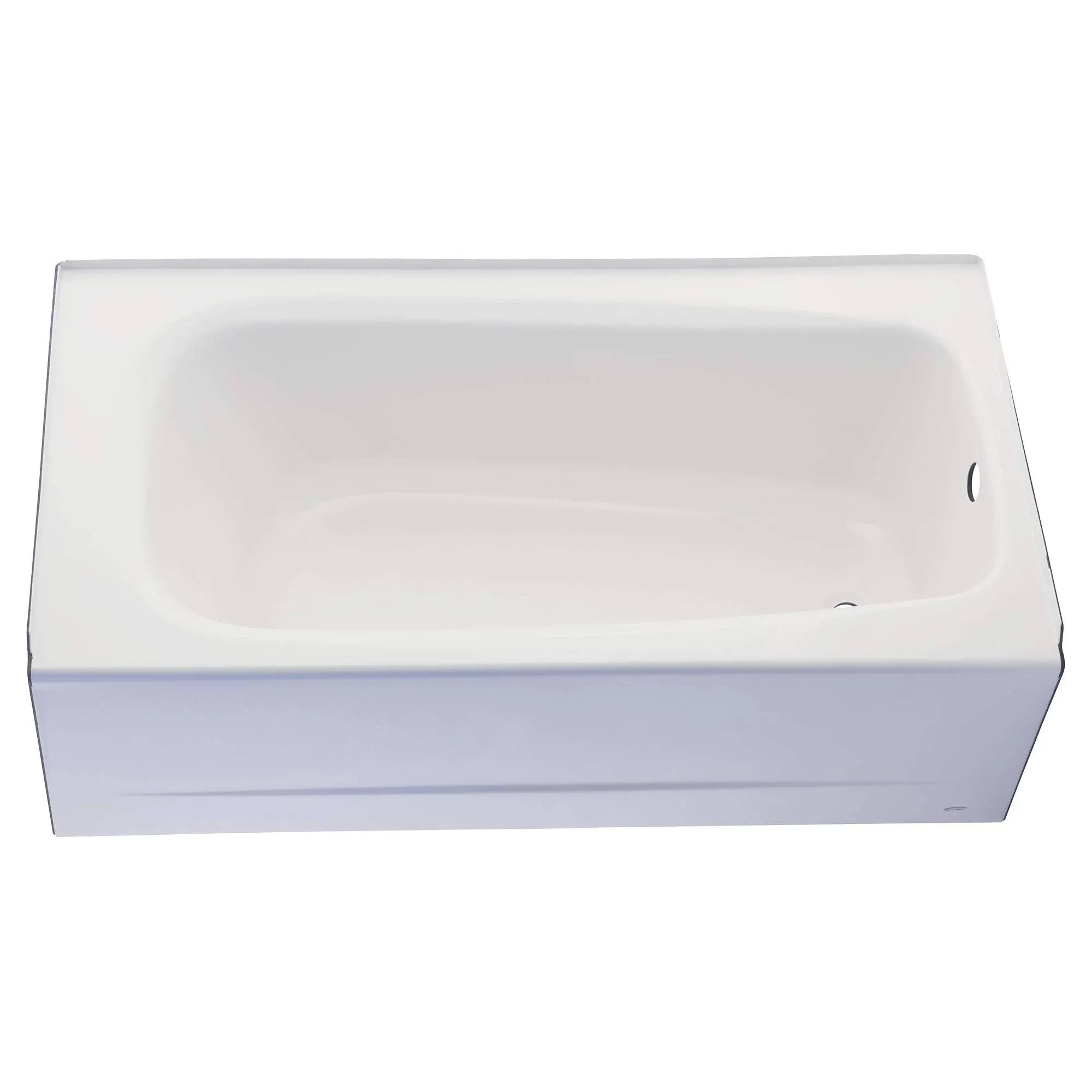 American Standard Cambridge 32-in x 60-in White Porcelain Enameled Steel Oval Alcove Soaking Bathtub (Left Drain) | 2460002.020